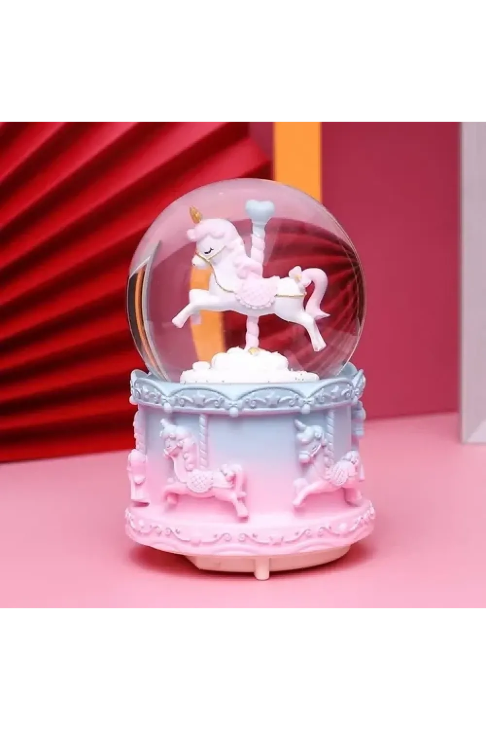 Mini Boy Işıklı Unicorn Kar Küresi