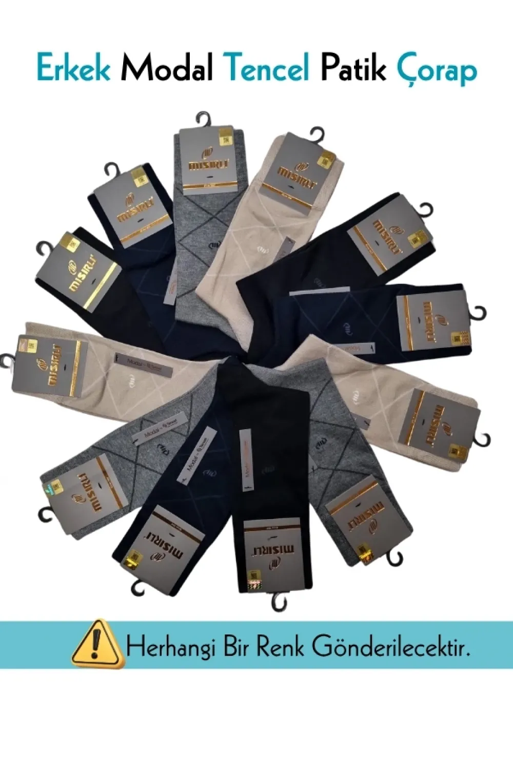 ieg™ Mısırlı 61052 Erkek Modal Tencel Desenli Soket Çorap