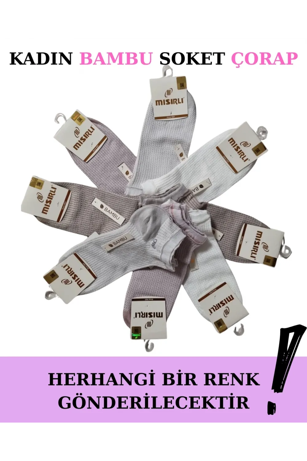 ieg™ Mısırlı 72206 Kadın Bambu Patik Çorap