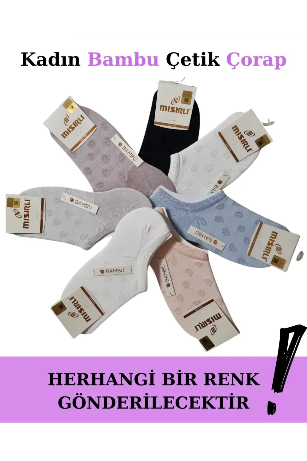 ieg™ Mısırlı 72355 Kadın Bambu Çetik Çorap