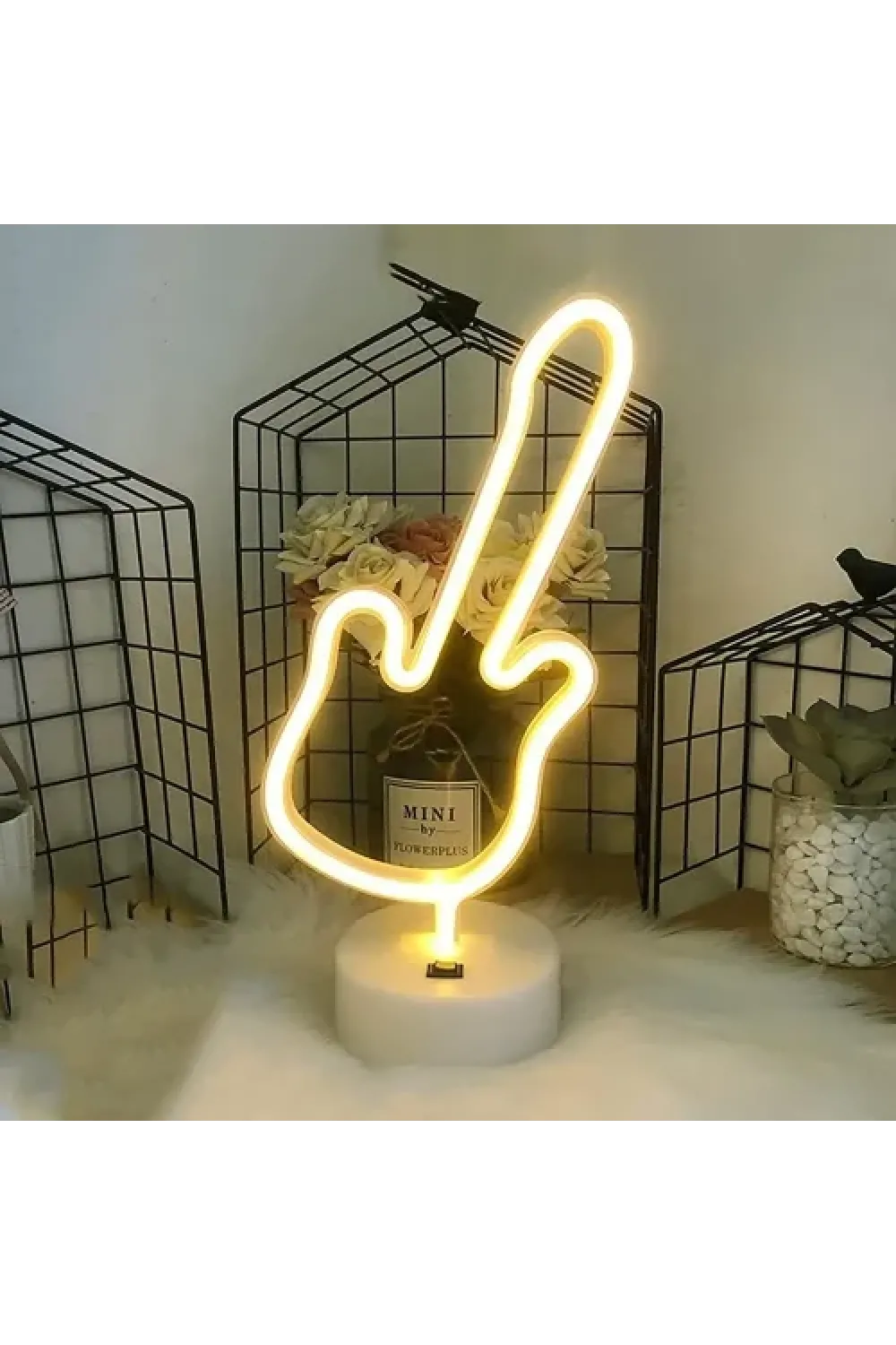 Neon Gitar Masa Lambası