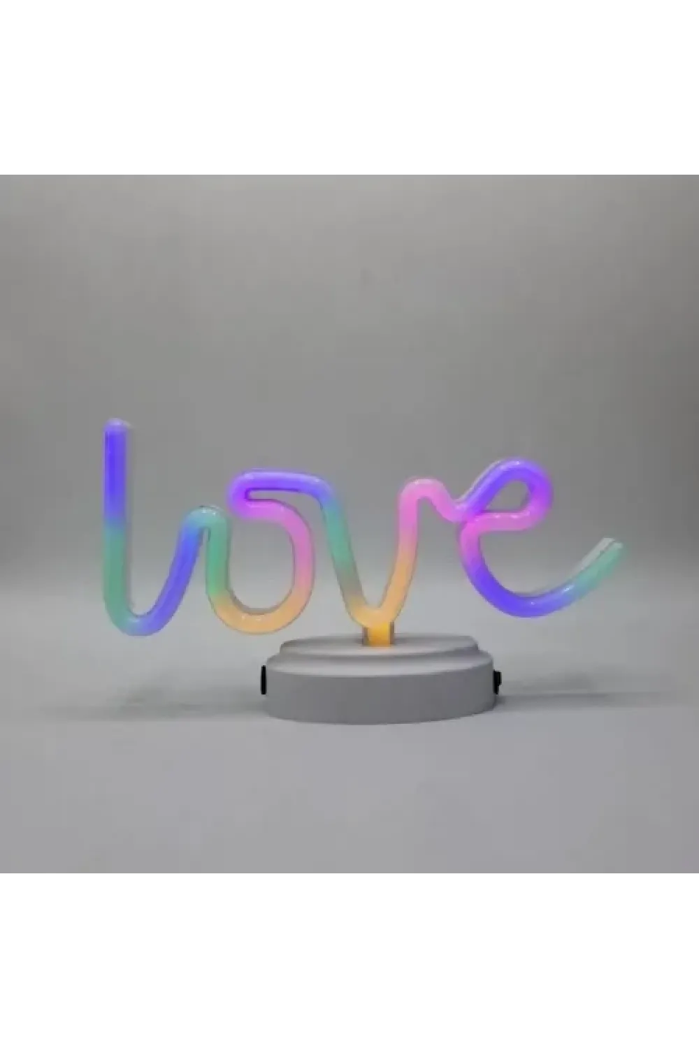 Neon Işıklı Love Yazılı Masa Gece Lambası