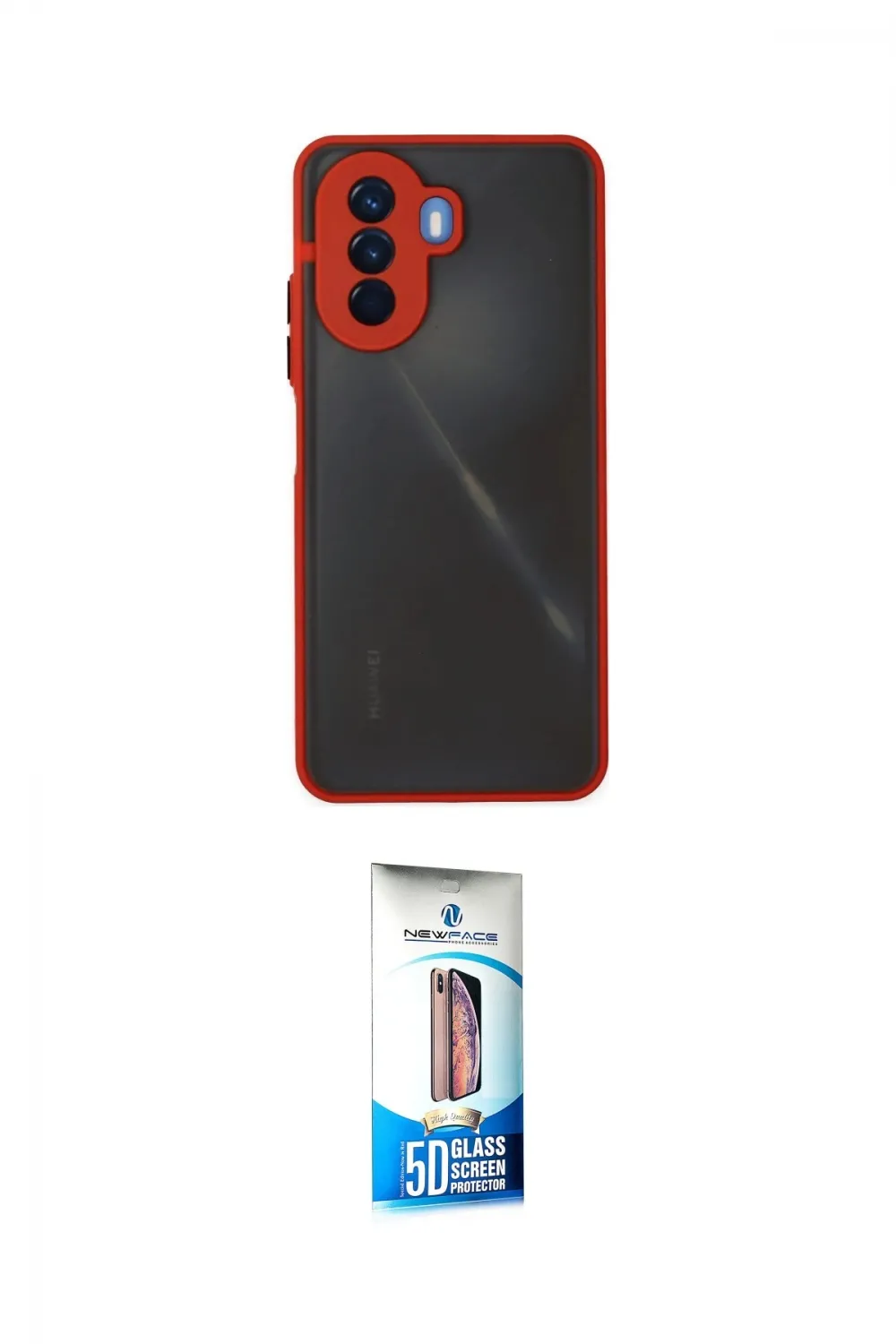 ieg™ Nova Y70 Kılıf Ahenk Çizgi Serisi - Siyah 5D Eko Cam Ekran Koruyucu