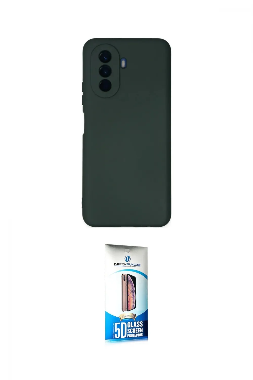 ieg™ Nova Y70 Kılıf Ahenk Serisi - Siyah 5D Eko Cam Ekran Koruyucu