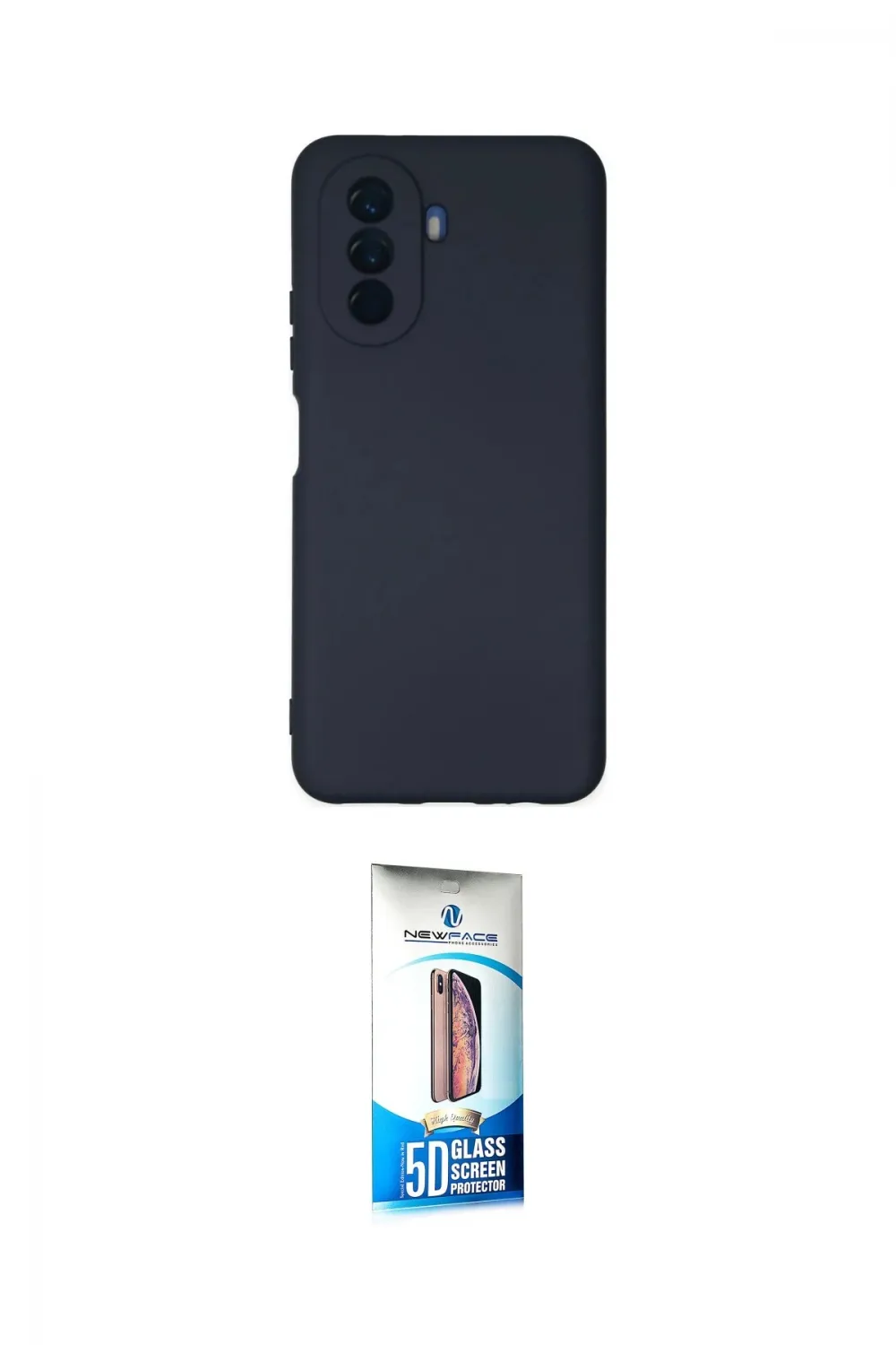 ieg™ Nova Y70 Kılıf Ahenk Serisi - Siyah 5D Eko Cam Ekran Koruyucu