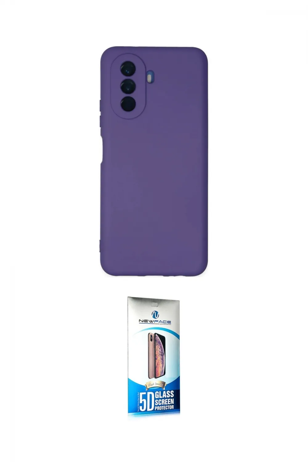 ieg™ Nova Y70 Kılıf Ahenk Serisi - Siyah 5D Eko Cam Ekran Koruyucu
