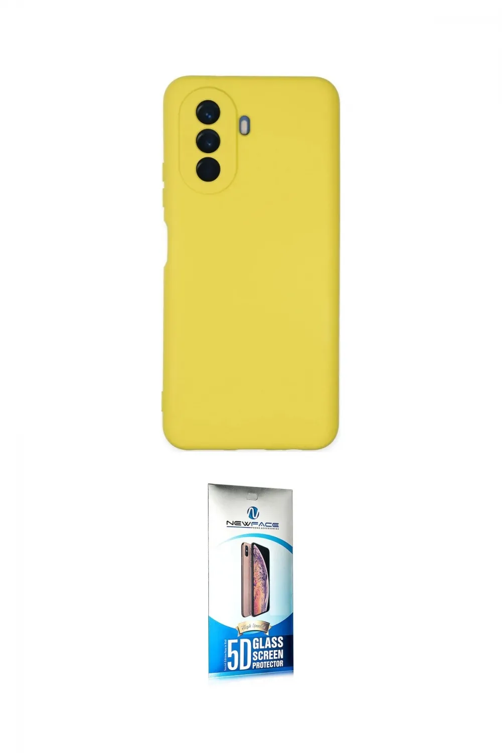 ieg™ Nova Y70 Kılıf Ahenk Serisi - Siyah 5D Eko Cam Ekran Koruyucu