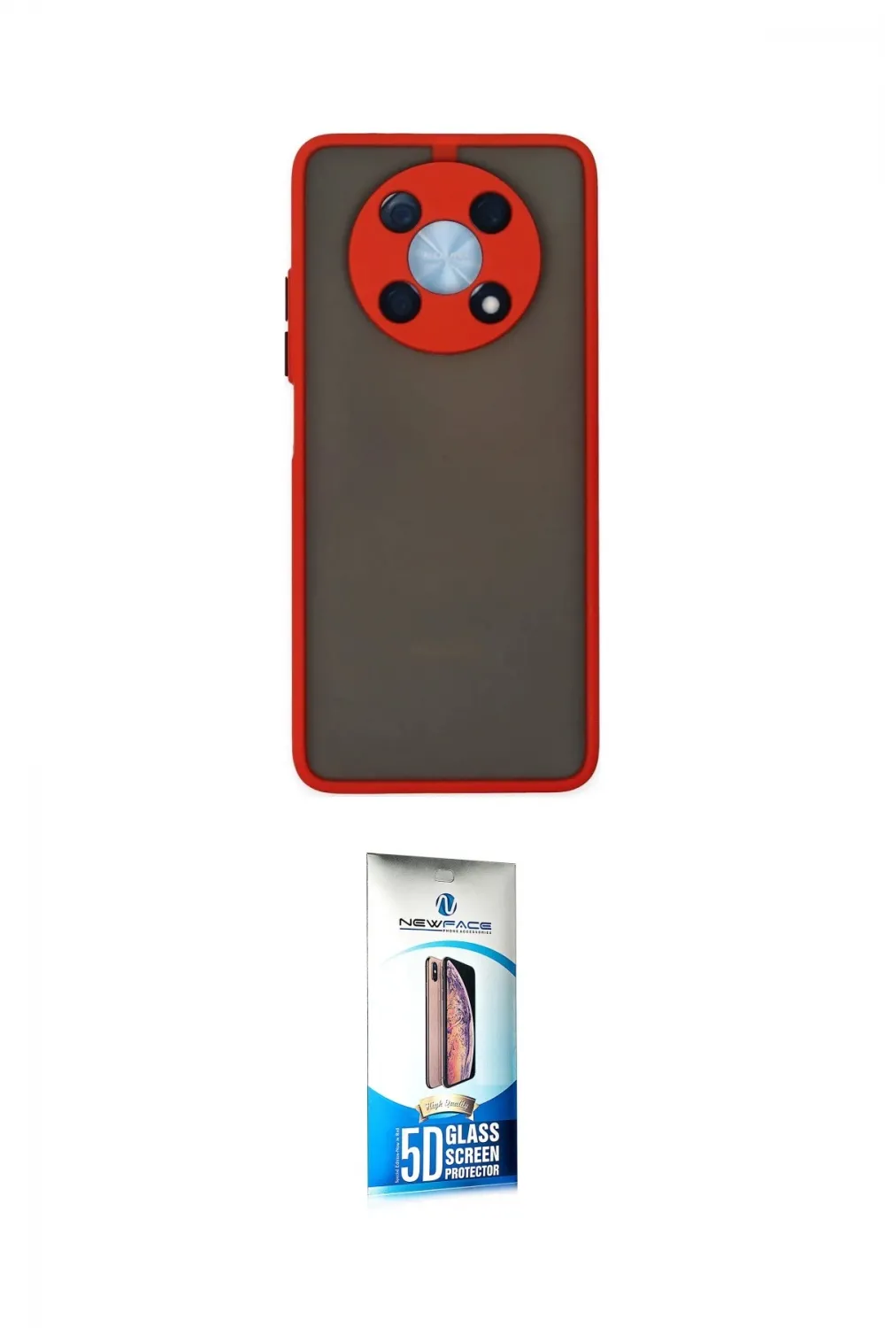 ieg™ Nova Y90 Kılıf Ahenk Çizgi Serisi - Siyah 5D Eko Cam Ekran Koruyucu