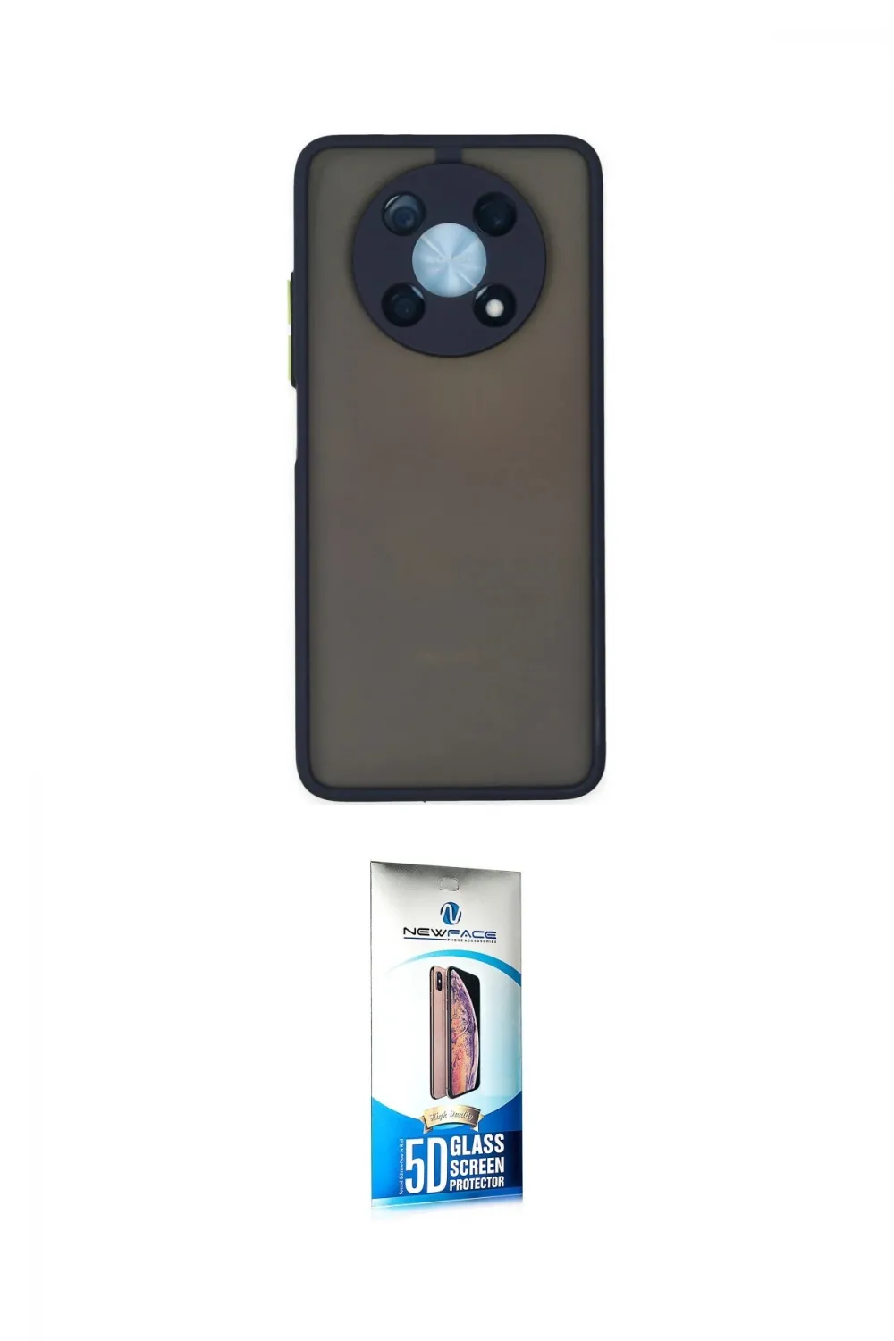 ieg™ Nova Y90 Kılıf Ahenk Çizgi Serisi - Siyah 5D Eko Cam Ekran Koruyucu