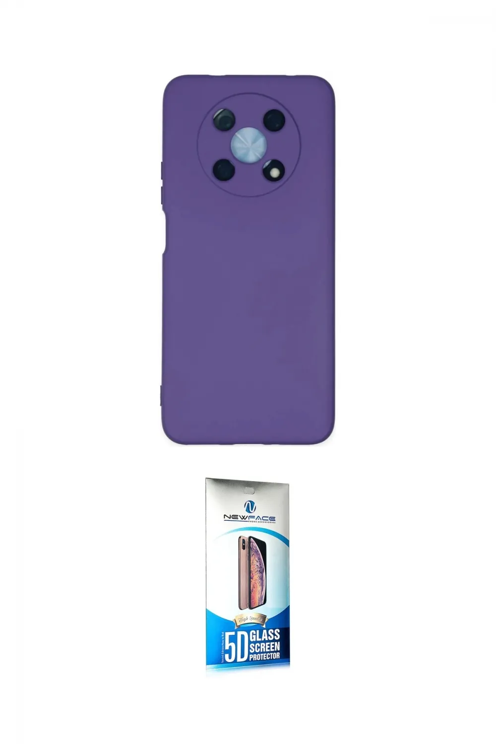 ieg™ Nova Y90 Kılıf Ahenk Serisi - Siyah 5D Eko Cam Ekran Koruyucu