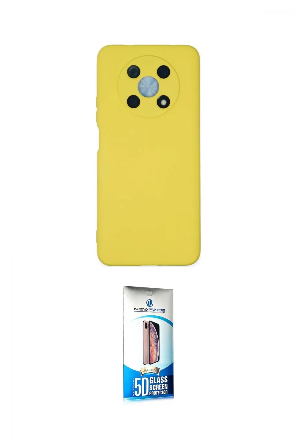 ieg™ Nova Y90 Kılıf Ahenk Serisi - Siyah 5D Eko Cam Ekran Koruyucu