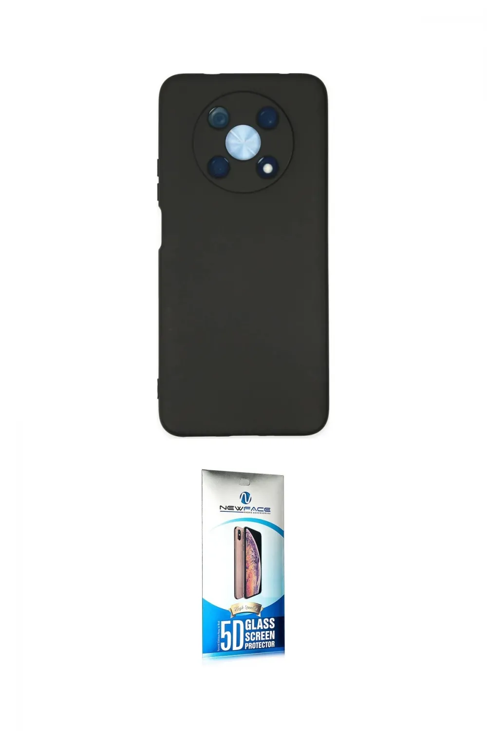 ieg™ Nova Y90 Kılıf Ahenk Serisi - Siyah 5D Eko Cam Ekran Koruyucu