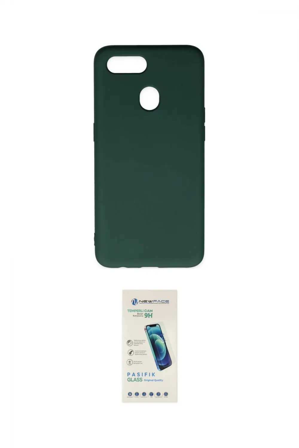 ieg™ Oppo A12 Kılıf Ahenk Serisi - Şeffaf Pasifik Cam Ekran Koruyucu