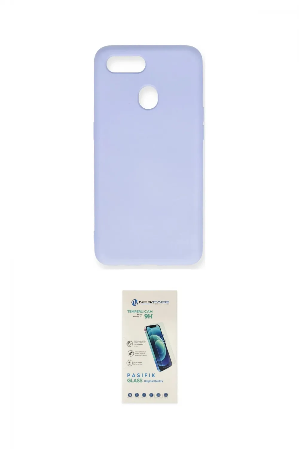 ieg™ Oppo A12 Kılıf Ahenk Serisi - Şeffaf Pasifik Cam Ekran Koruyucu