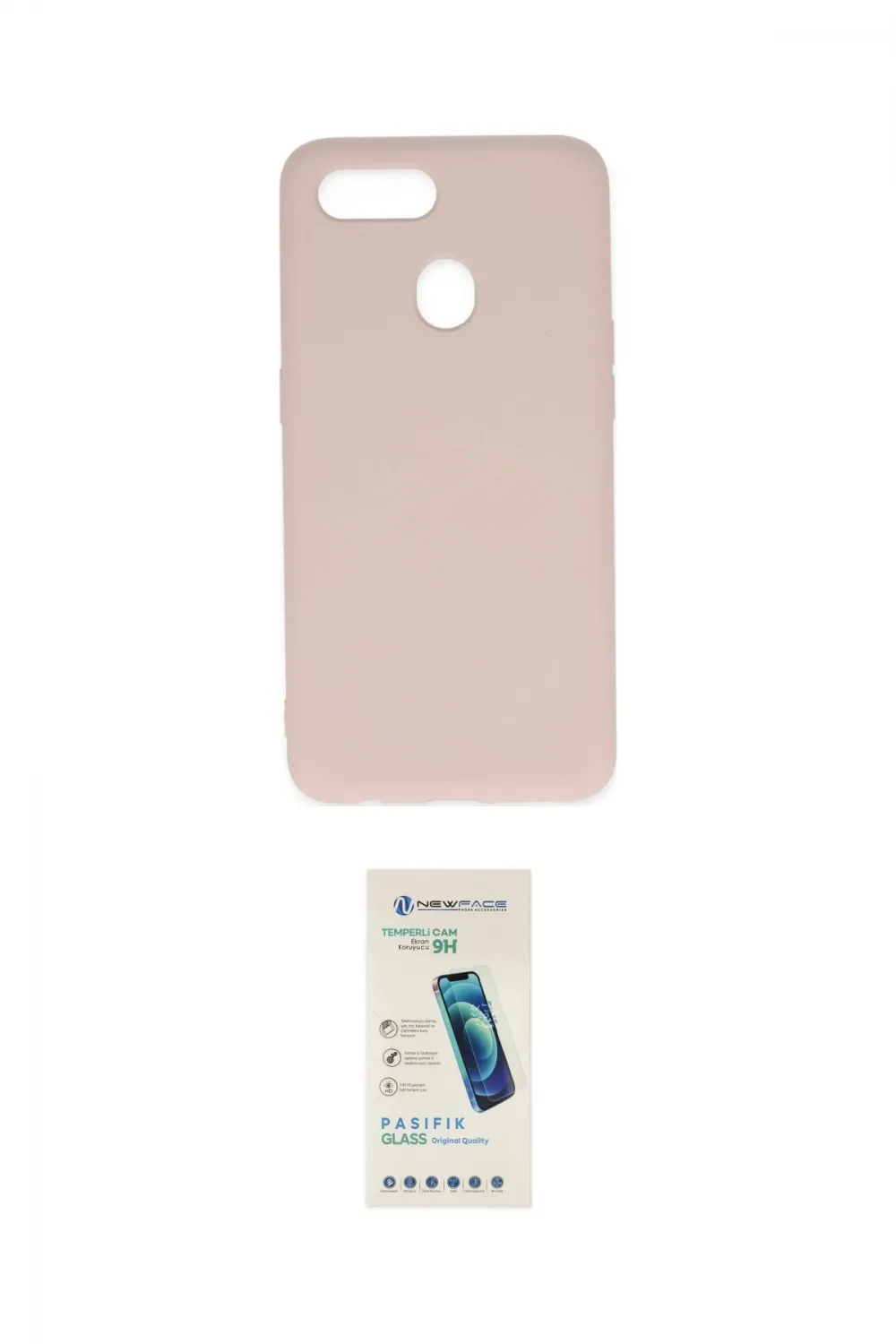 ieg™ Oppo A12 Kılıf Ahenk Serisi - Şeffaf Pasifik Cam Ekran Koruyucu