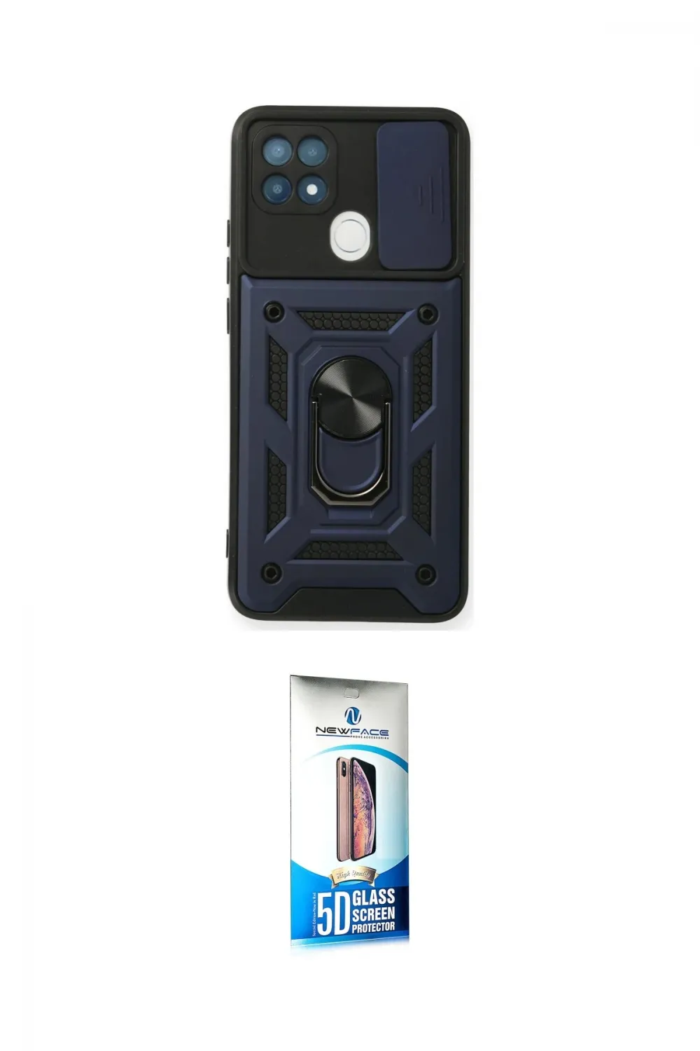 ieg™ Oppo A15 Kılıf Ahenk Klasik - Siyah 5D Eko Cam Ekran Koruyucu