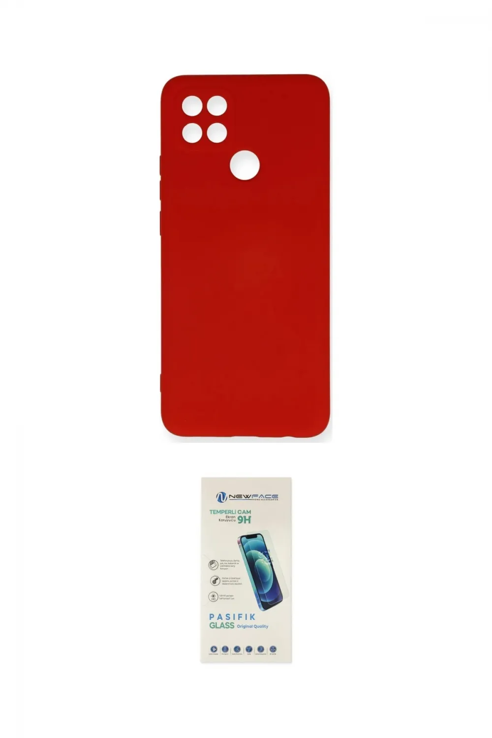ieg™ Oppo A15 Kılıf Ahenk Serisi - Şeffaf Pasifik Cam Ekran Koruyucu