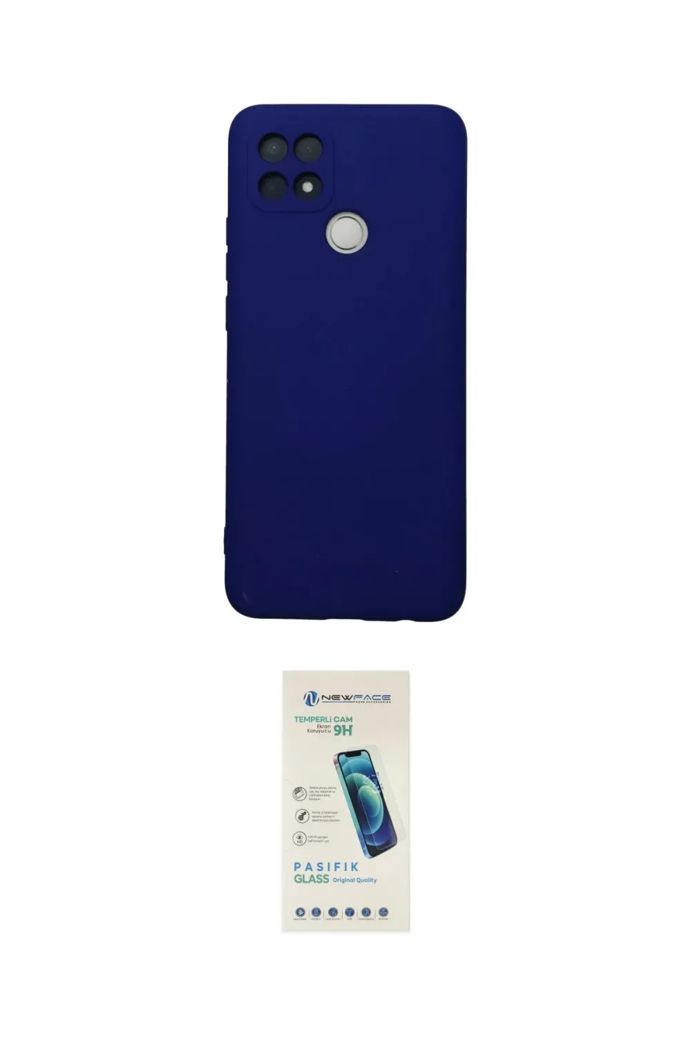 ieg™ Oppo A15 Kılıf Ahenk Serisi - Şeffaf Pasifik Cam Ekran Koruyucu