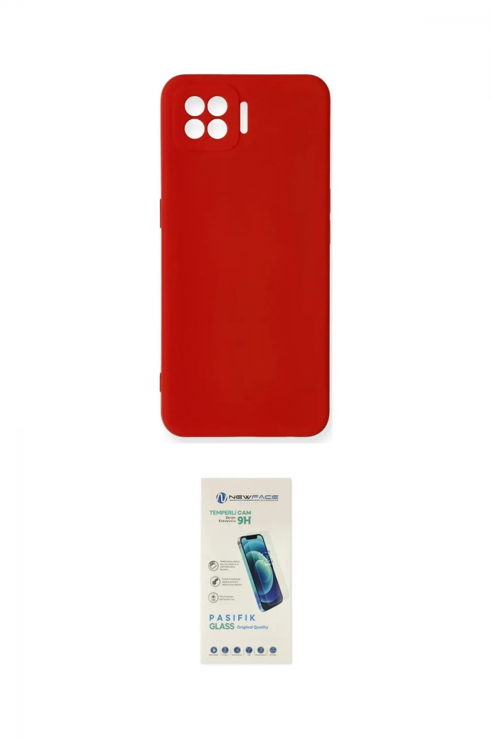 ieg™ Oppo A73 Kılıf Ahenk Serisi - Şeffaf Pasifik Cam Ekran Koruyucu