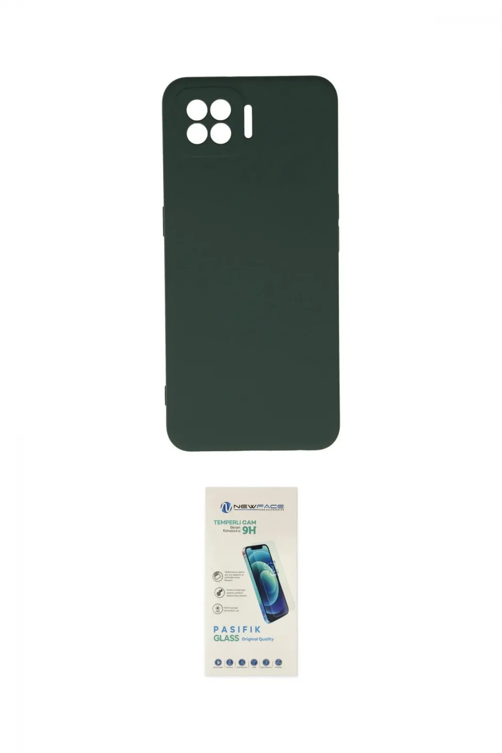 ieg™ Oppo A73 Kılıf Ahenk Serisi - Şeffaf Pasifik Cam Ekran Koruyucu