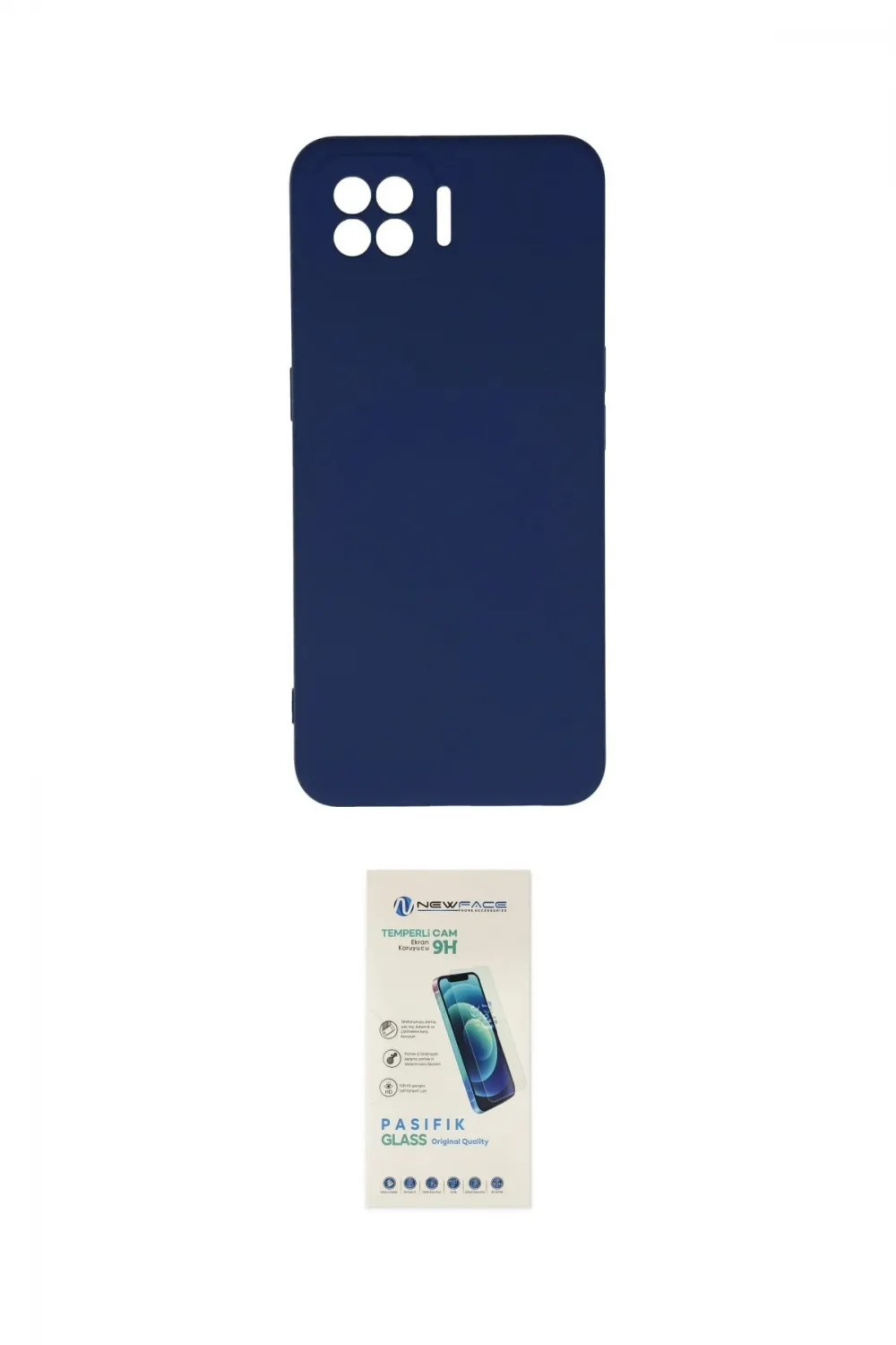 ieg™ Oppo A73 Kılıf Ahenk Serisi - Şeffaf Pasifik Cam Ekran Koruyucu