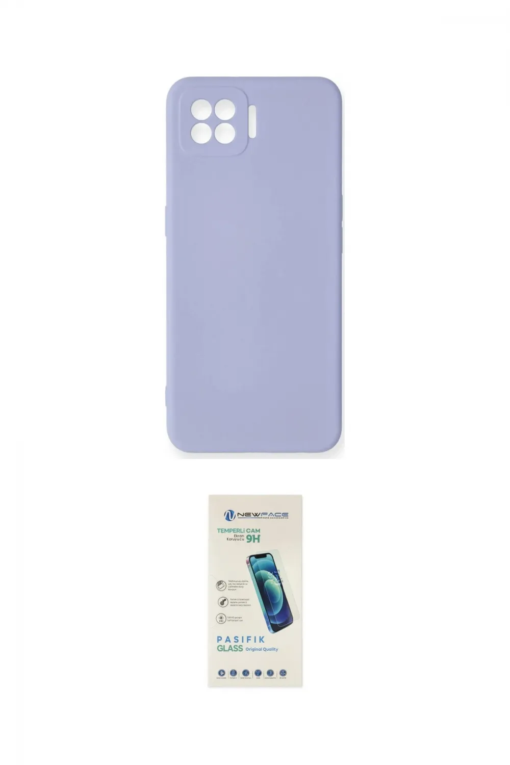 ieg™ Oppo A73 Kılıf Ahenk Serisi - Şeffaf Pasifik Cam Ekran Koruyucu