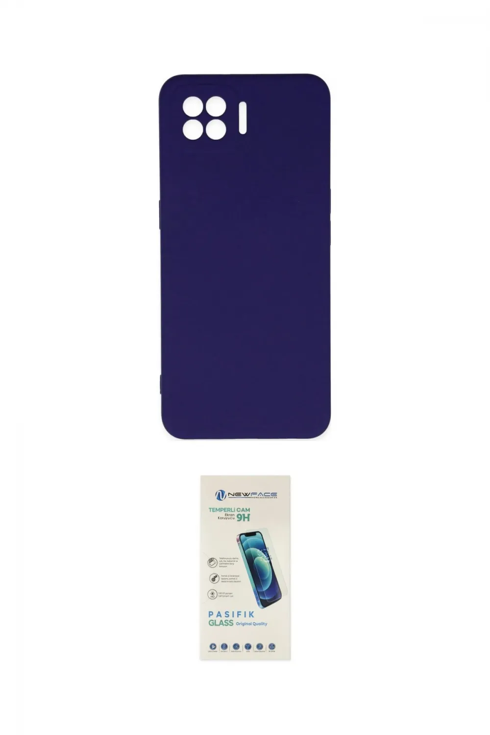 ieg™ Oppo A73 Kılıf Ahenk Serisi - Şeffaf Pasifik Cam Ekran Koruyucu