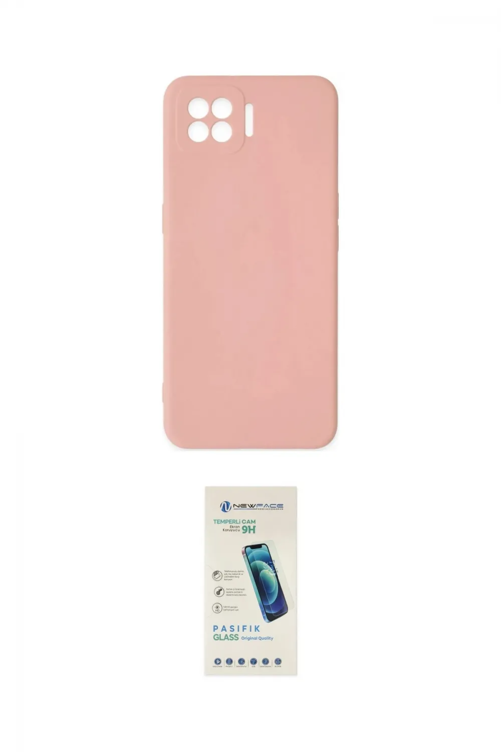 ieg™ Oppo A73 Kılıf Ahenk Serisi - Şeffaf Pasifik Cam Ekran Koruyucu