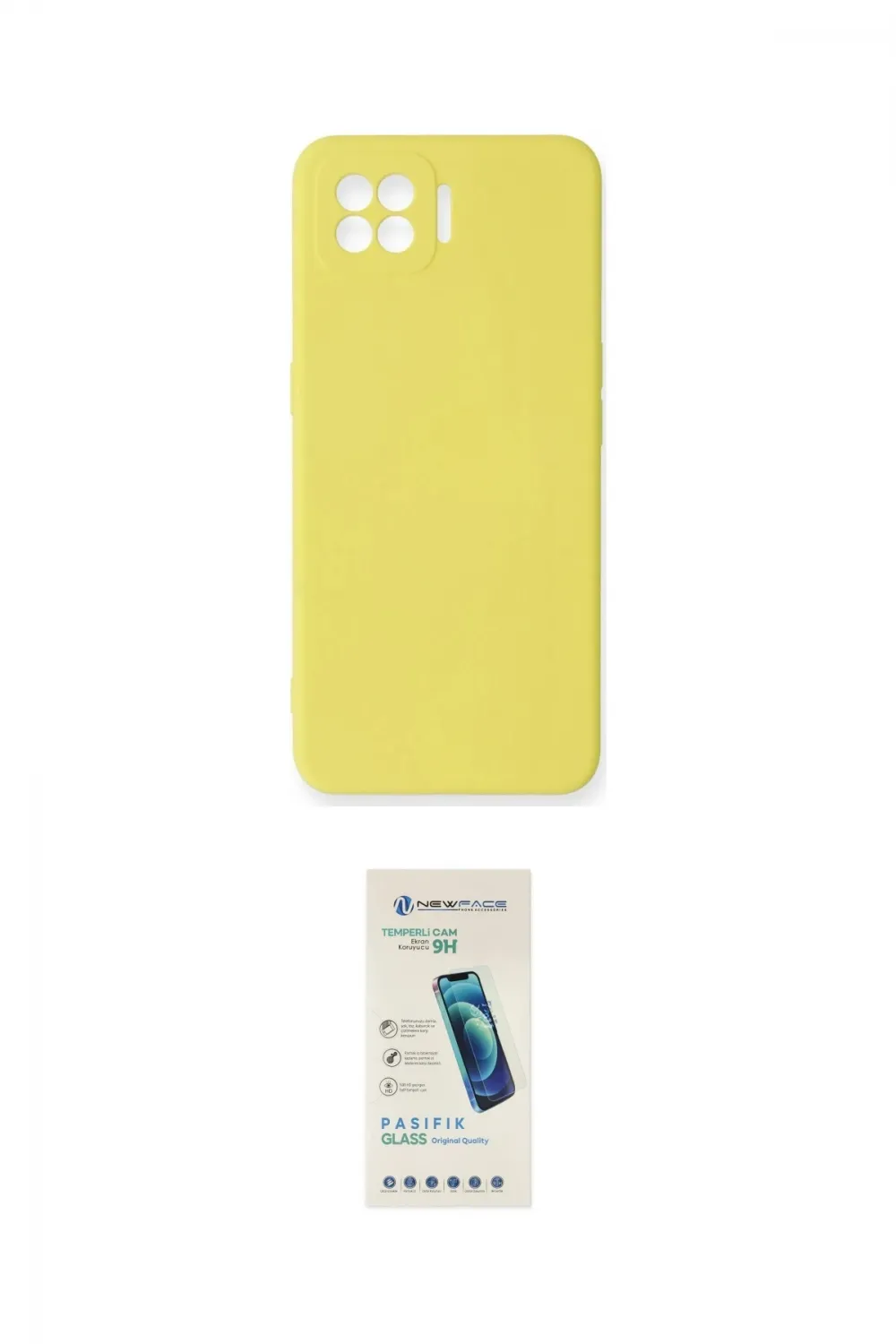 ieg™ Oppo A73 Kılıf Ahenk Serisi - Şeffaf Pasifik Cam Ekran Koruyucu