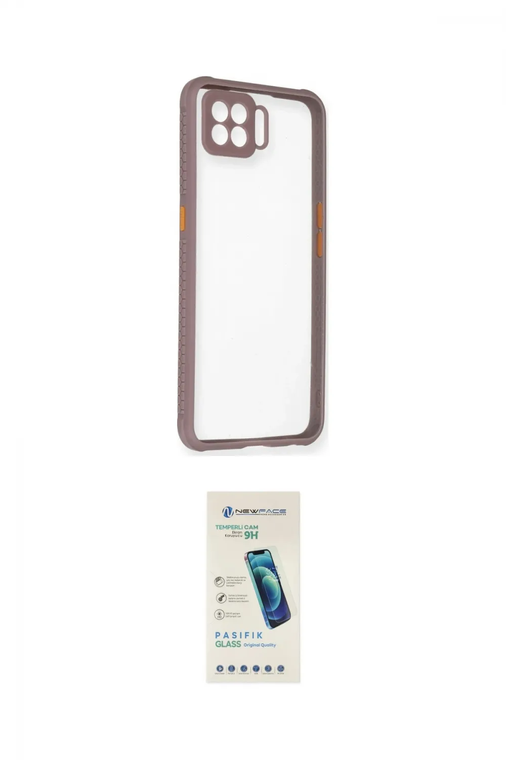 ieg™ Oppo A73 Kılıf Nova Asil Özel Seri - Şeffaf Pasifik Cam Ekran Koruyucu