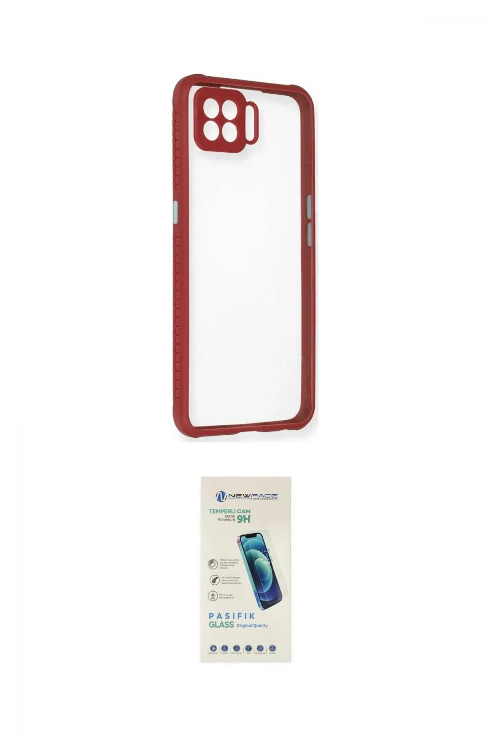 ieg™ Oppo A73 Kılıf Nova Asil Özel Seri - Şeffaf Pasifik Cam Ekran Koruyucu