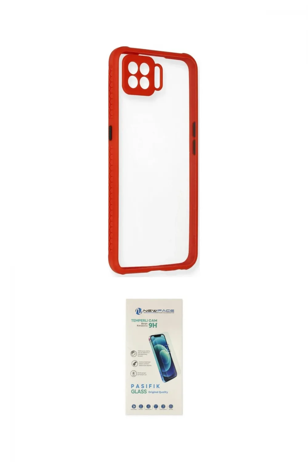 ieg™ Oppo A73 Kılıf Nova Asil Özel Seri - Şeffaf Pasifik Cam Ekran Koruyucu