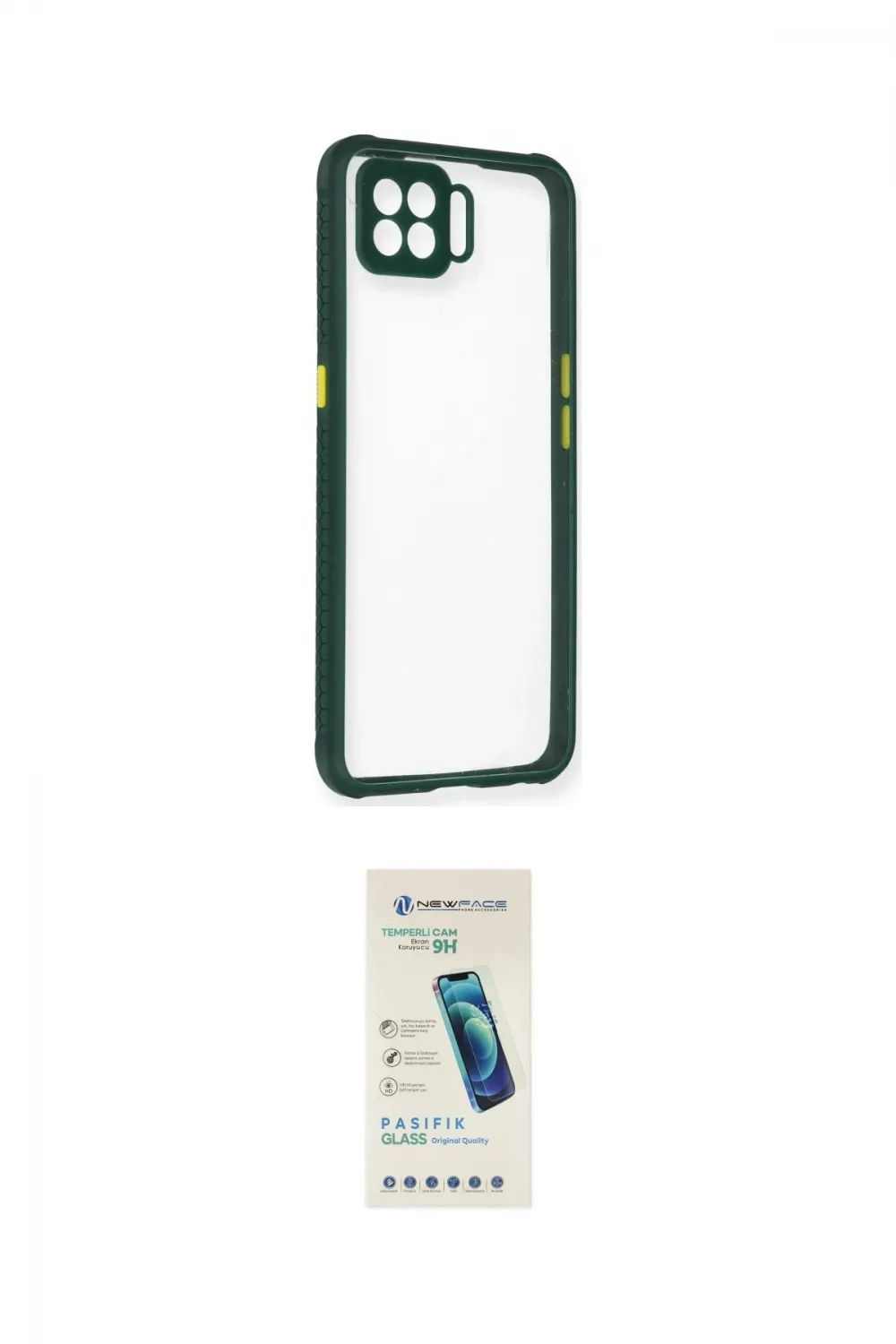 ieg™ Oppo A73 Kılıf Nova Asil Özel Seri - Şeffaf Pasifik Cam Ekran Koruyucu