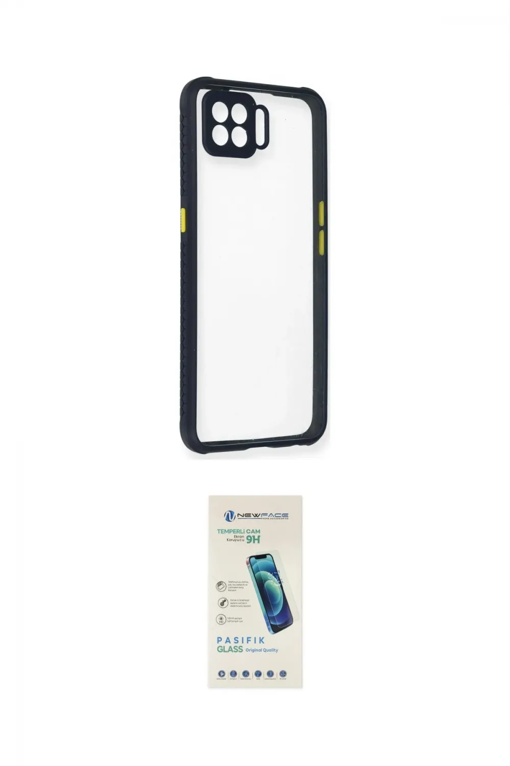 ieg™ Oppo A73 Kılıf Nova Asil Özel Seri - Şeffaf Pasifik Cam Ekran Koruyucu
