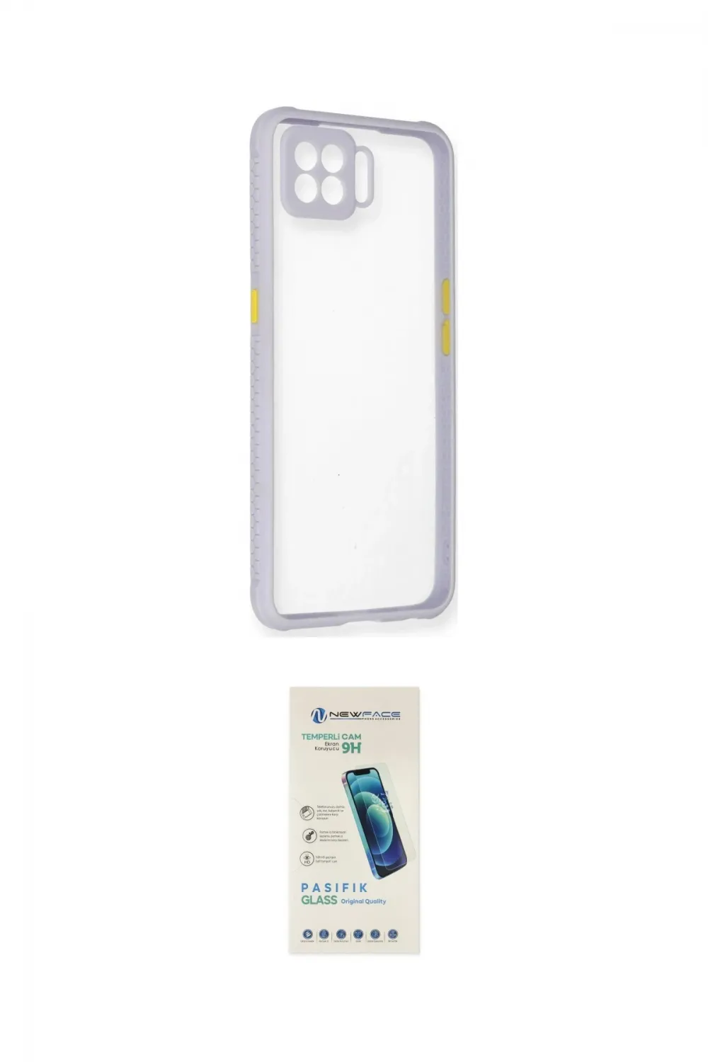 ieg™ Oppo A73 Kılıf Nova Asil Özel Seri - Şeffaf Pasifik Cam Ekran Koruyucu