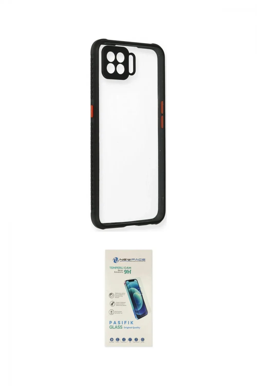 ieg™ Oppo A73 Kılıf Nova Asil Özel Seri - Şeffaf Pasifik Cam Ekran Koruyucu