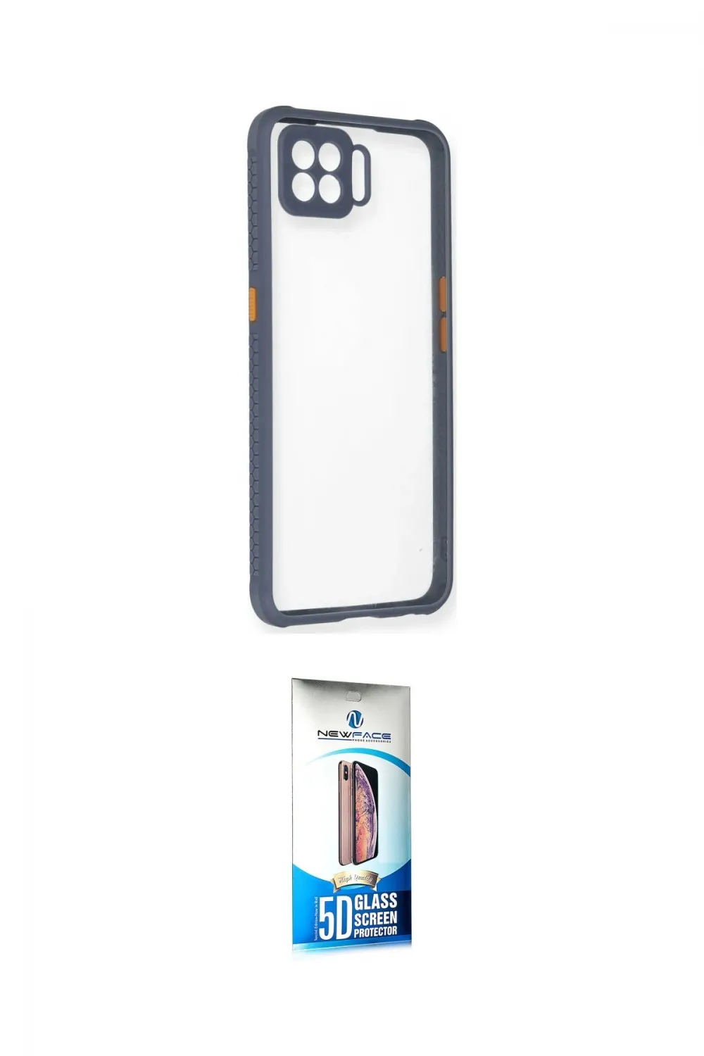 ieg™ Oppo A73 Kılıf Nova Asil Özel Seri - Siyah 5D Eko Cam Ekran Koruyucu