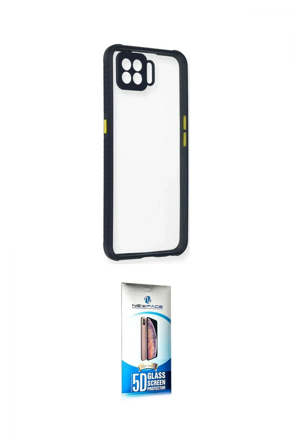 ieg™ Oppo A73 Kılıf Nova Asil Özel Seri - Siyah 5D Eko Cam Ekran Koruyucu