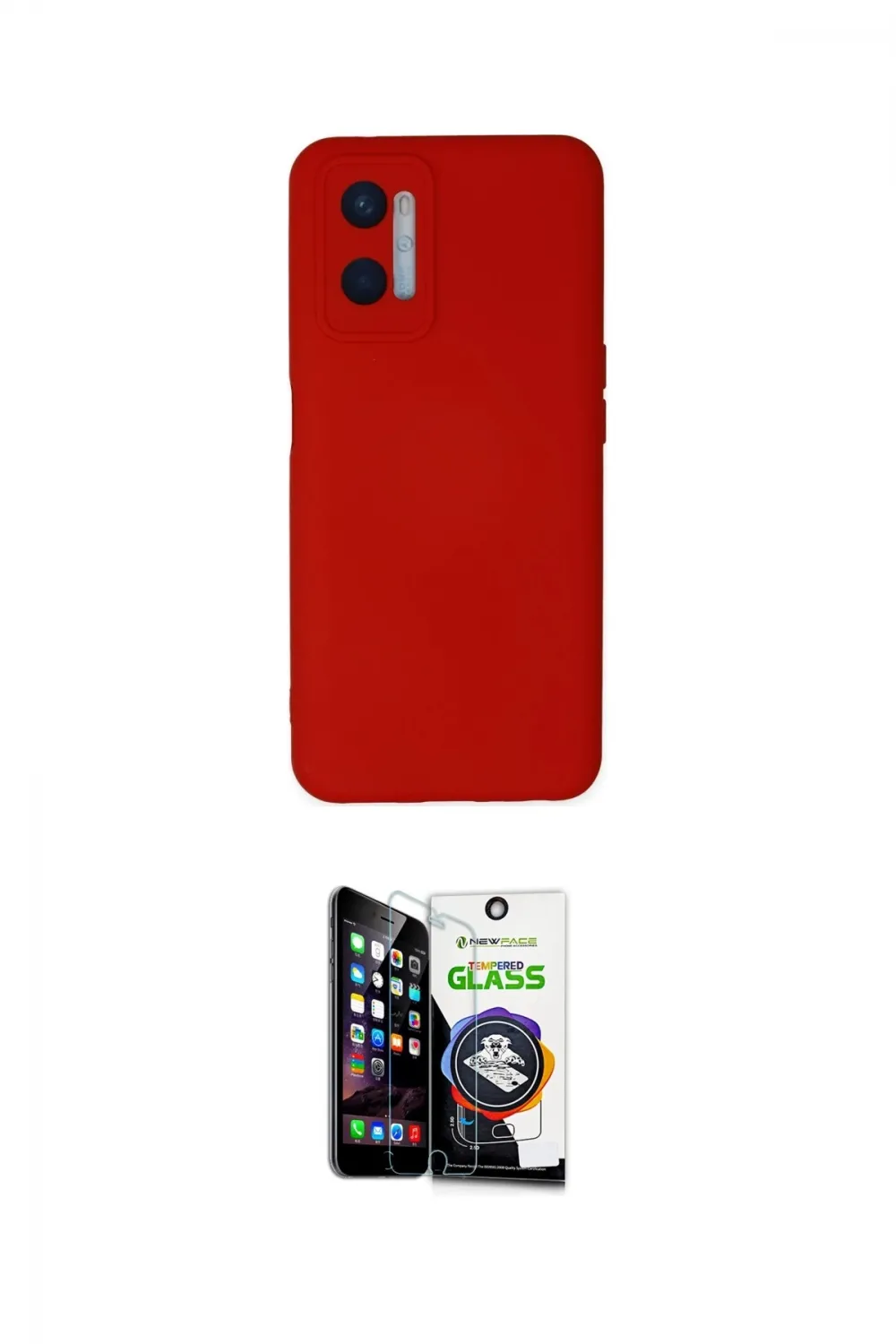 ieg™ Oppo A96 Kılıf Ahenk Serisi - Şeffaf Temperli Cam Ekran Koruyucu