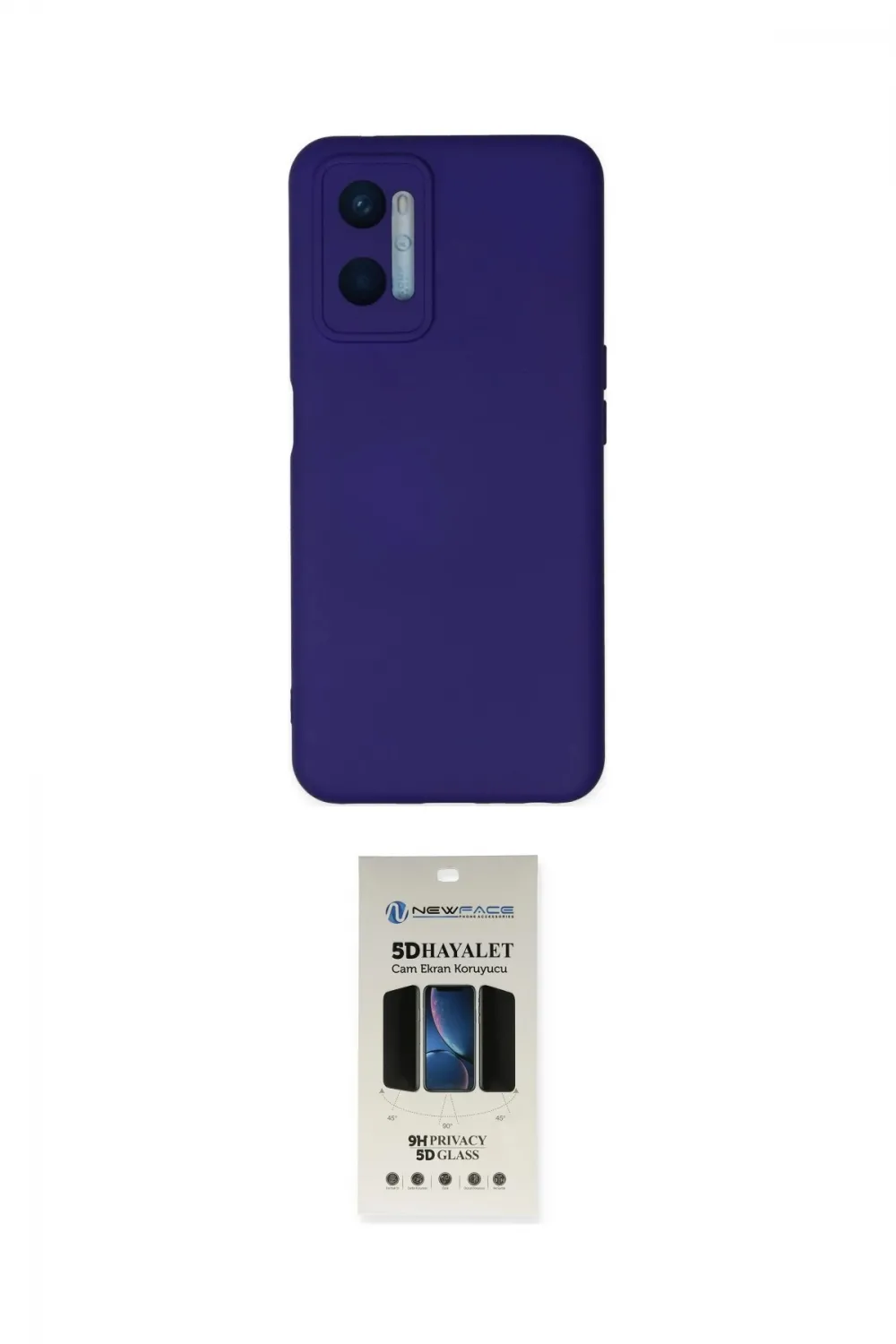 ieg™ Oppo A96 Kılıf Ahenk Serisi - Siyah 5D Hayalet Cam Ekran Koruyucu