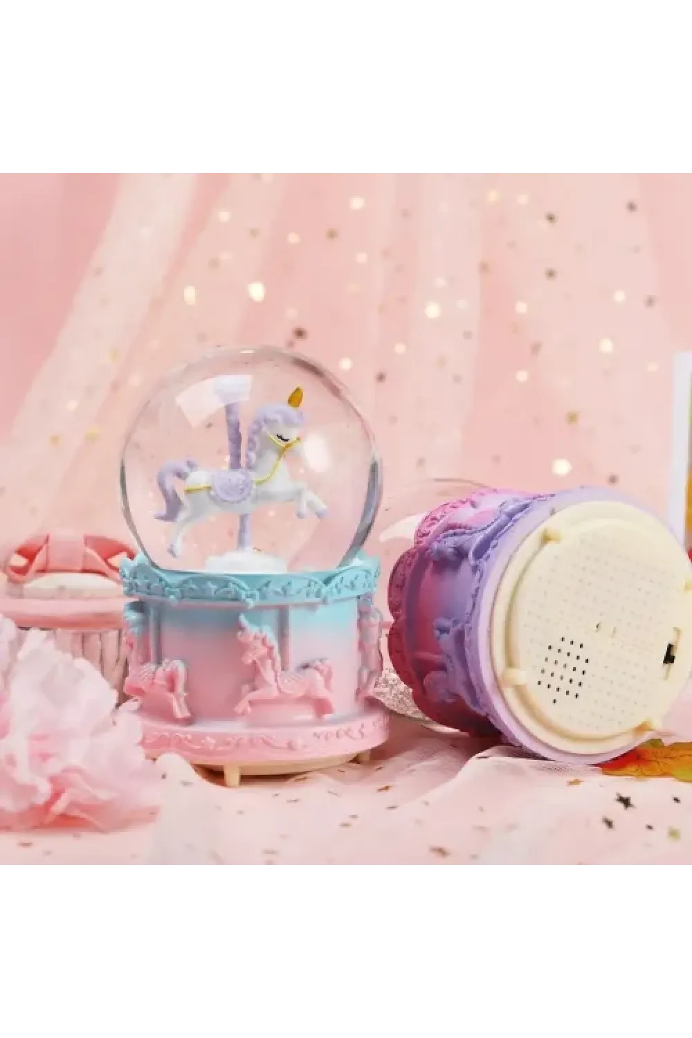 Orta Boy Işıklı Unicorn Kar Küresi