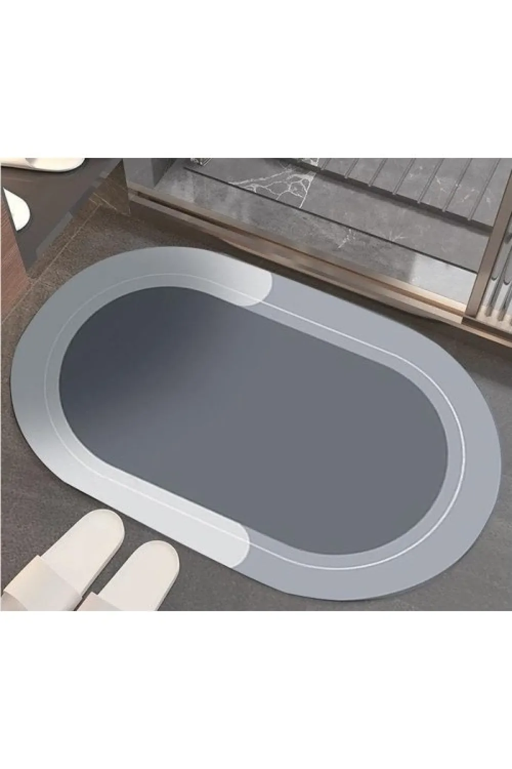 Oval Süper Emici Banyo Paspası