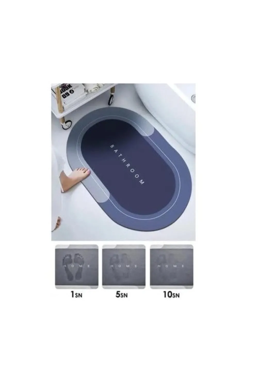 Oval Süper Emici Banyo Paspası