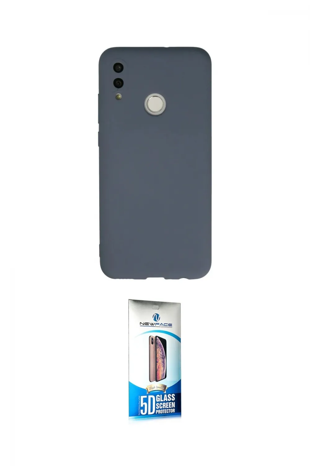 ieg™ P Smart 2019 Kılıf Ahenk Serisi - Siyah 5D Eko Cam Ekran Koruyucu