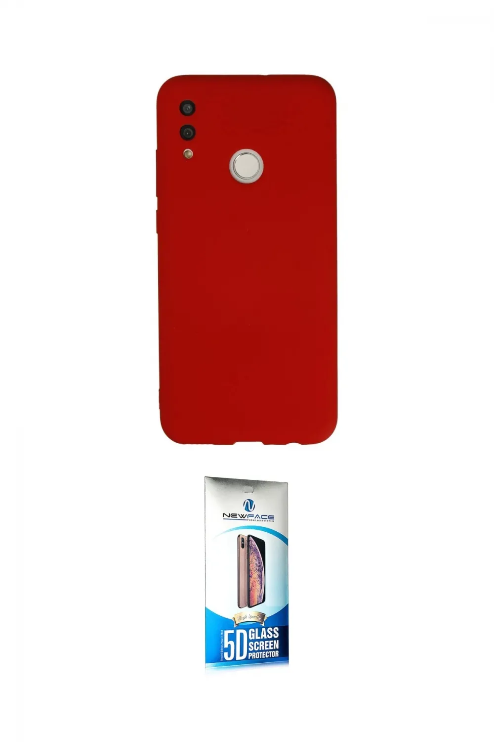ieg™ P Smart 2019 Kılıf Ahenk Serisi - Siyah 5D Eko Cam Ekran Koruyucu
