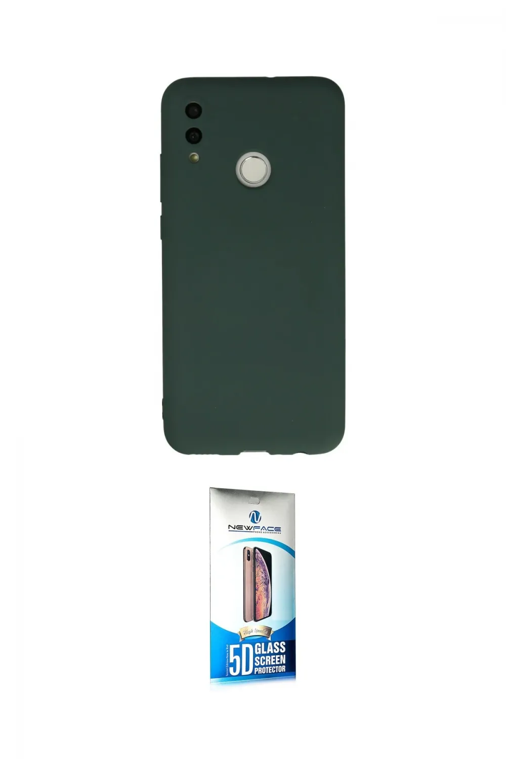 ieg™ P Smart 2019 Kılıf Ahenk Serisi - Siyah 5D Eko Cam Ekran Koruyucu
