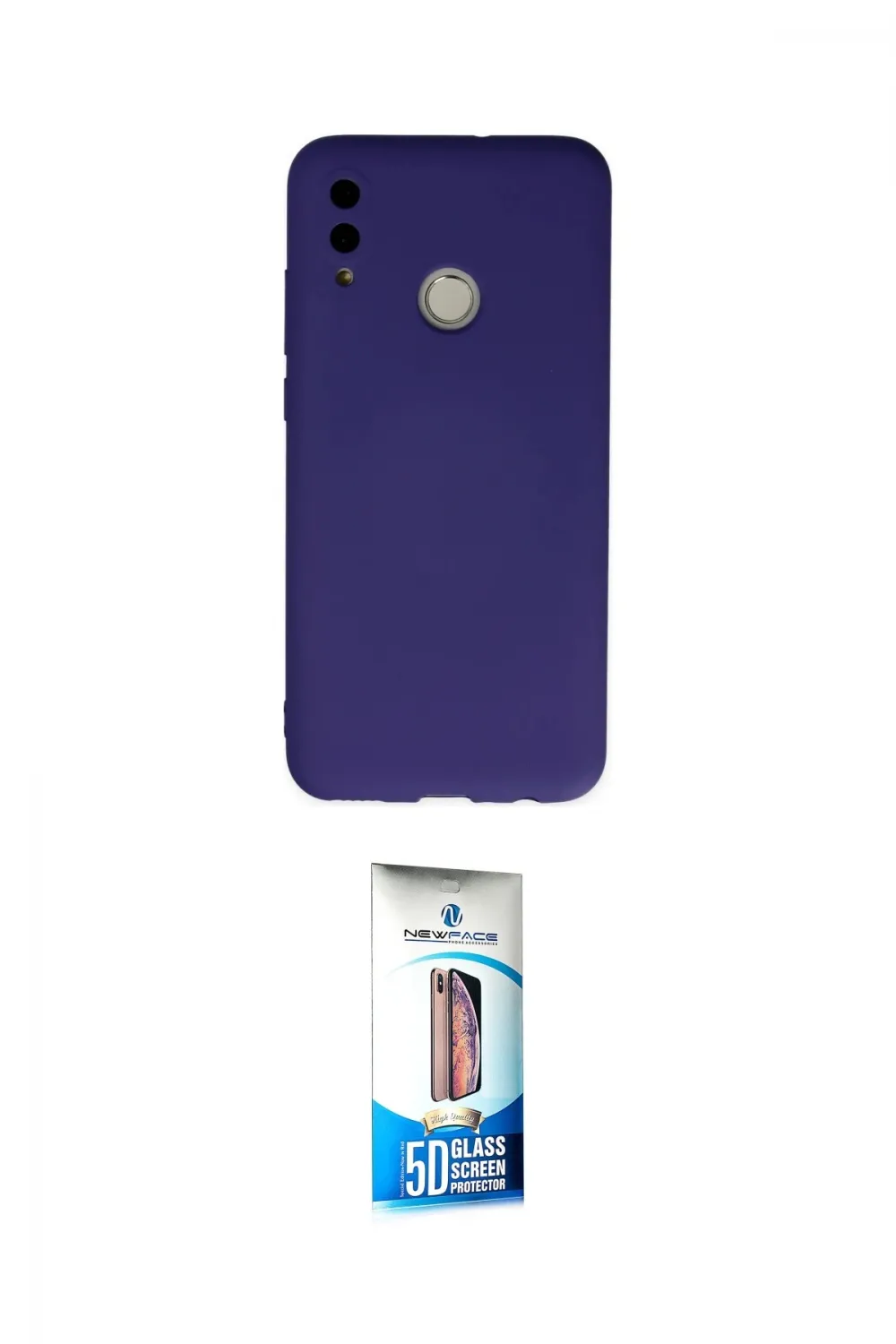 ieg™ P Smart 2019 Kılıf Ahenk Serisi - Siyah 5D Eko Cam Ekran Koruyucu