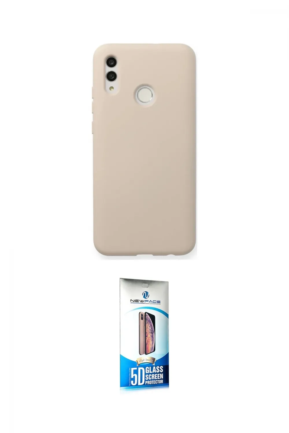 ieg™ P Smart 2019 Kılıf Ahenk Serisi - Siyah 5D Eko Cam Ekran Koruyucu