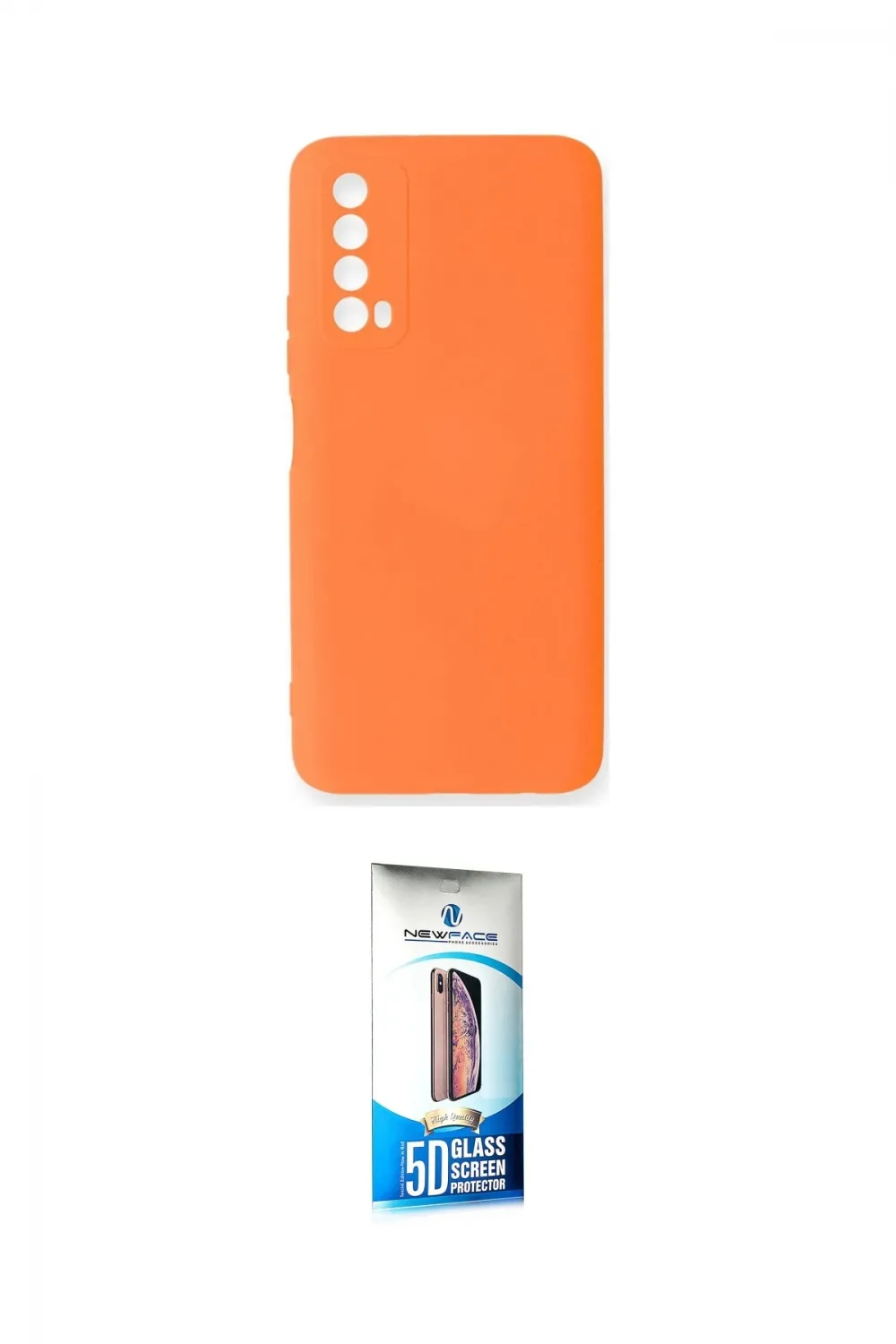 ieg™ P Smart 2021 Kılıf Ahenk Serisi - Siyah 5D Eko Cam Ekran Koruyucu