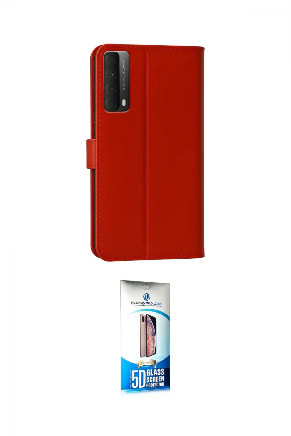 ieg™ P Smart 2021 Kılıf Siluet Işık Serisi - Siyah 5D Eko Cam Ekran Koruyucu